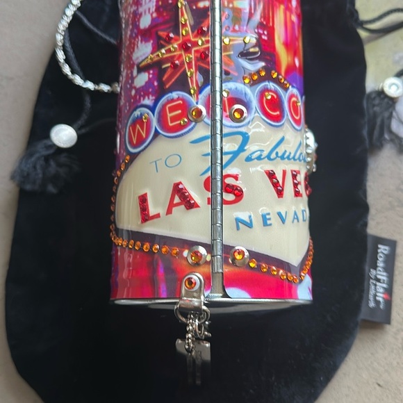 NWOT Rare Vintage Las Vegas License Plate Clutch with Swarovski Rhinestones - Picture 5 of 16